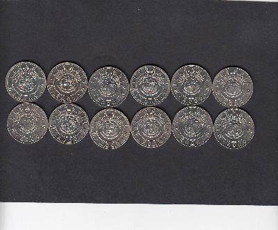 Beschrijving: 12 x 5 Dollars MILLENNIUM Zodiac